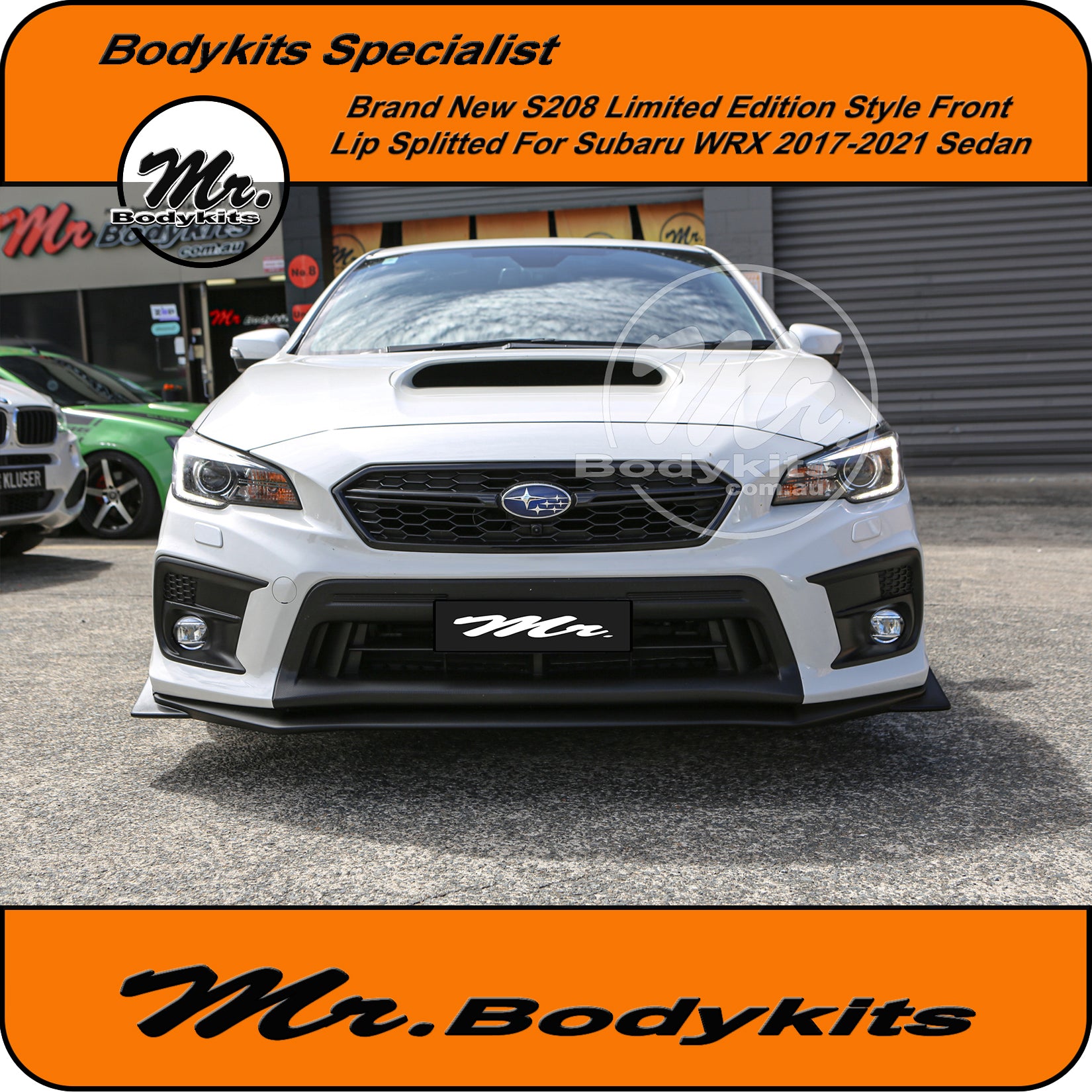 For 2022 2023 2024 Subaru WRX ST-Style Front Bumper Spoiler Splitter Lip P 36482237 For 2022 2023 2024 Subaru WRX ST-Style Front Bumper Spoiler Splitter Lip P 36482237