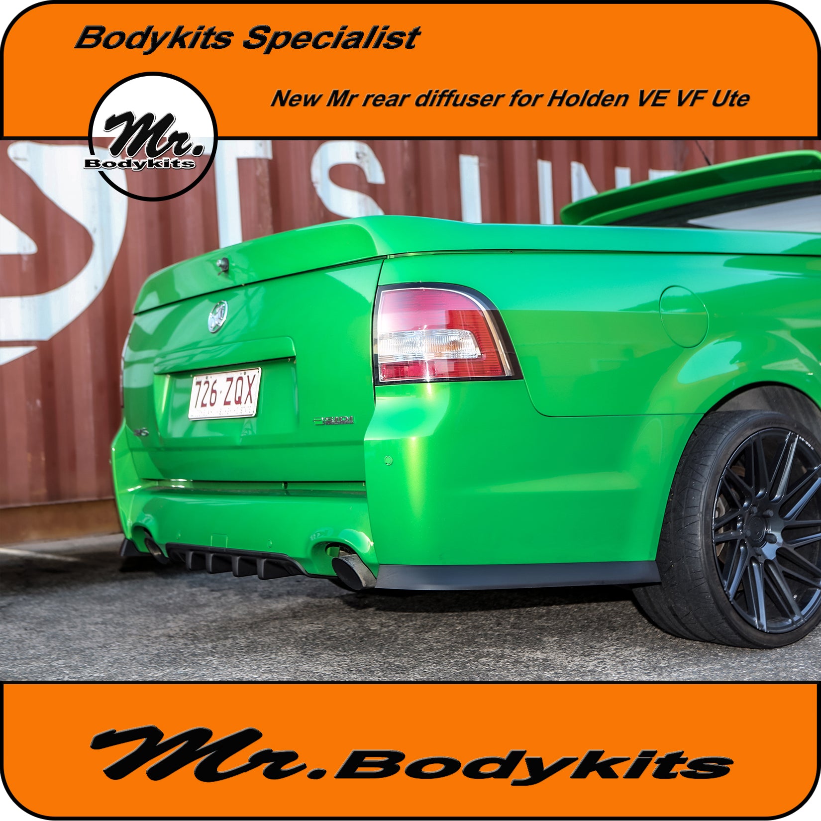 Ve Ss Rear For Holden VE VF Commodore Ute Rear Bumper Diffuser For (SS / SSV / SV ...