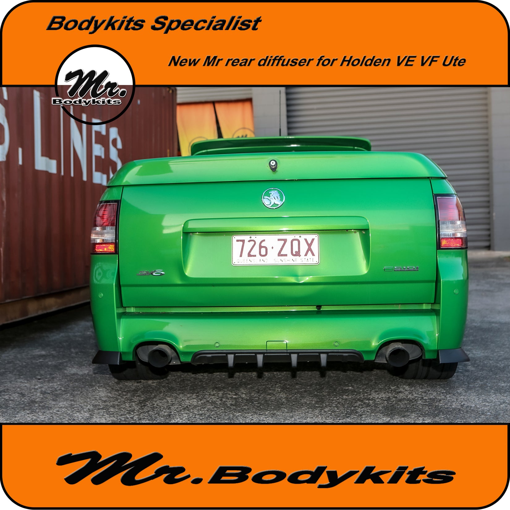 Ve Ss Rear For Holden VE VF Commodore Ute Rear Bumper Diffuser For (SS / SSV / SV ...