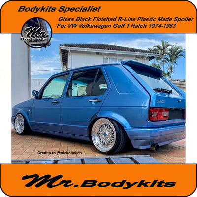 Gloss Black Finished R Line Style Rear Boot Spoiler Wing For VW Volkswagen Golf 1, 74-83