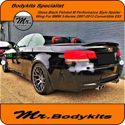 Gloss Black Painted M Style Rear Spoiler Wing For BMW 3 Series 2007-2013 Convertible E93