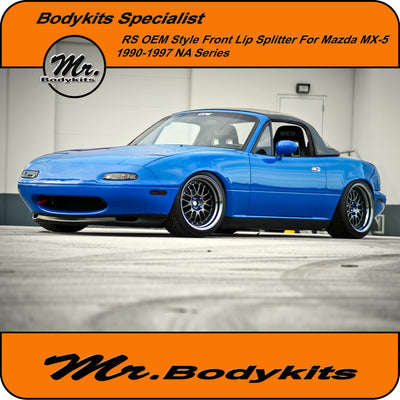 OEM RS Style Front Bumper Splitter Lip For Mazda MX5/ MX-5 1989-1997 NA
