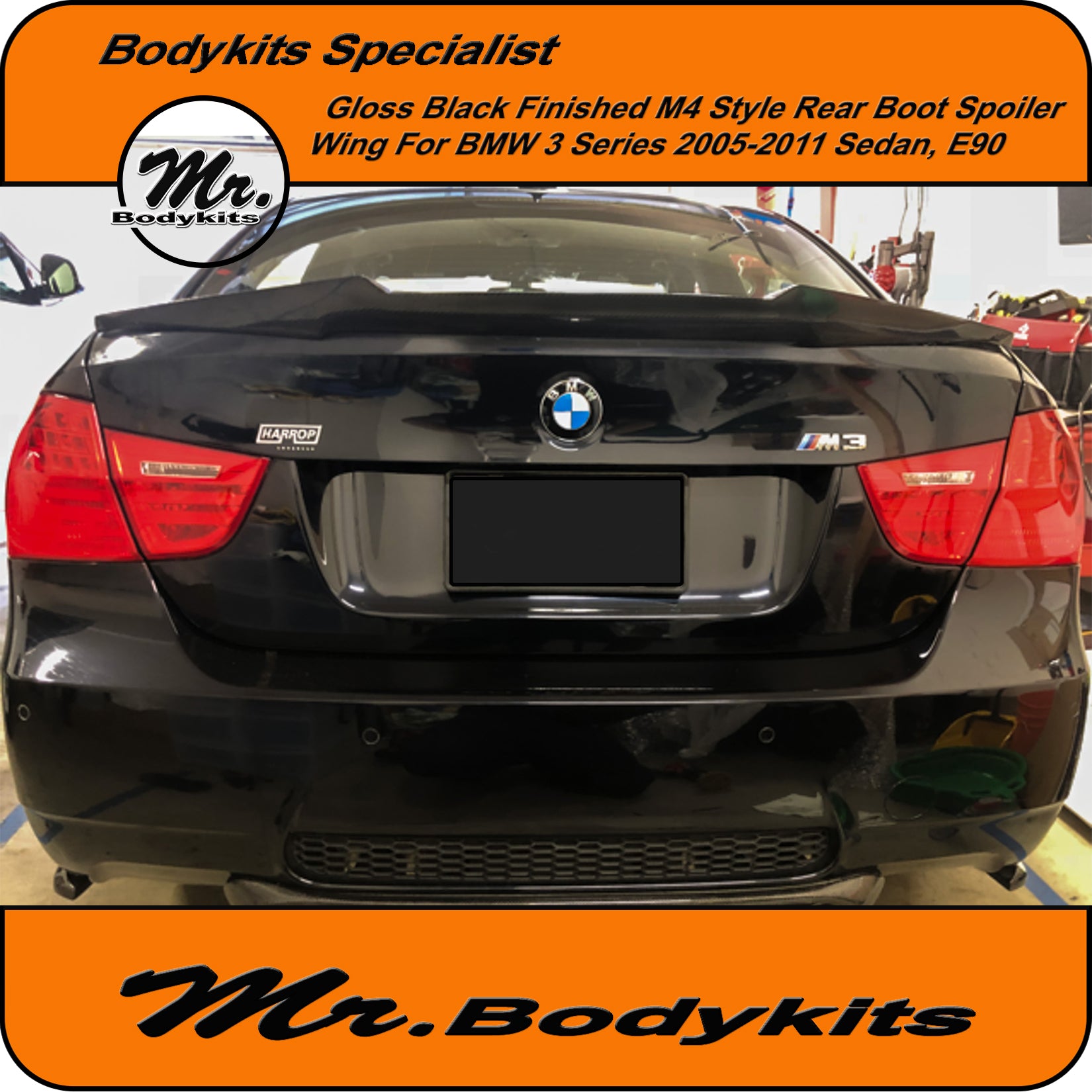 Gloss Black Finished M4 Style Rear Boot Spoiler wing For BMW 3