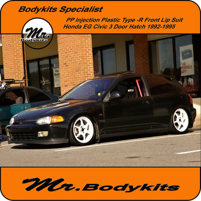 PP Injection Plastic Type-R Front Lip Suit Honda Civic 3 Door Hatch EG 1992-1995