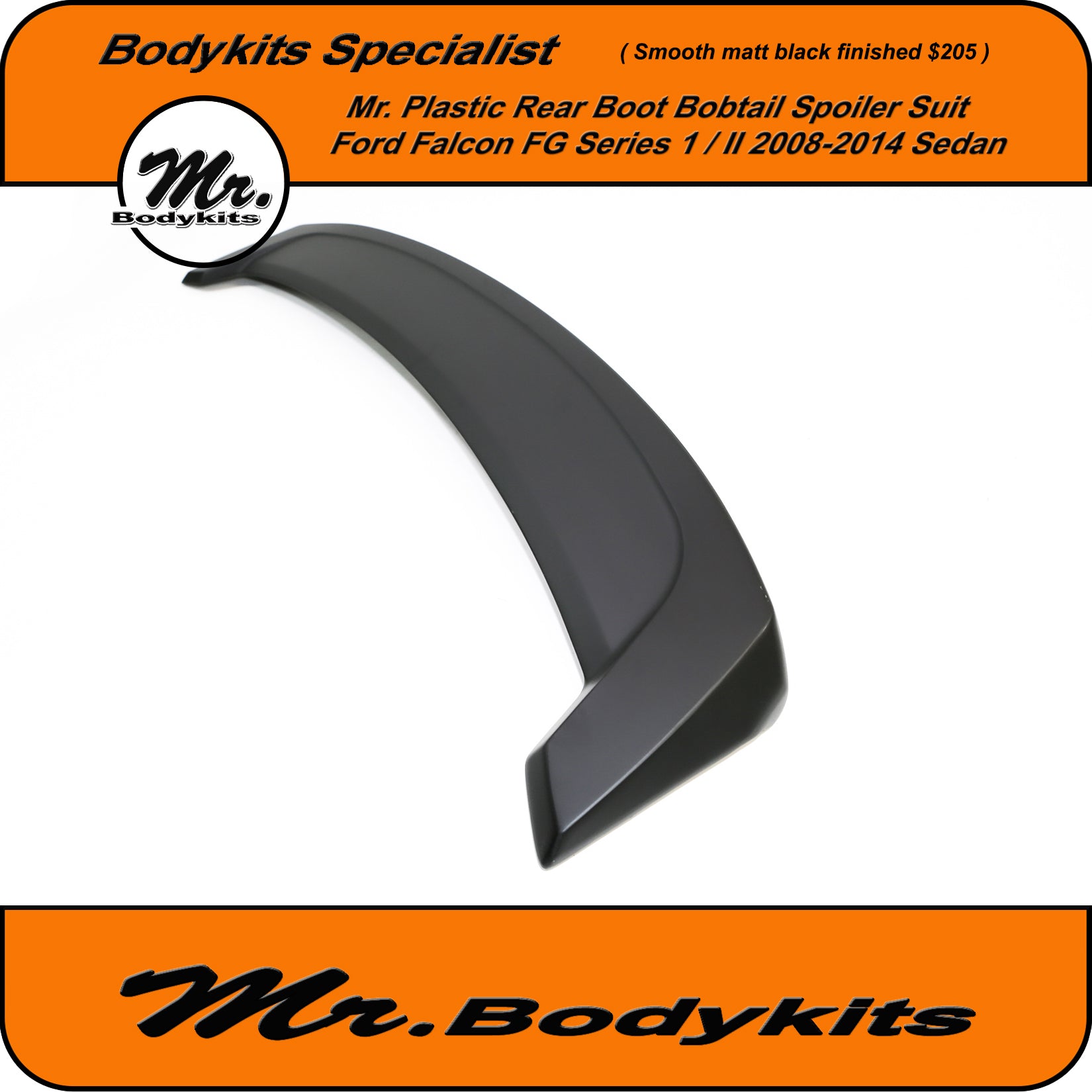 Plastic Rear Boot Spoiler For Ford FG Falcon XR6 / XR8 / XT / G6 / G6E ...