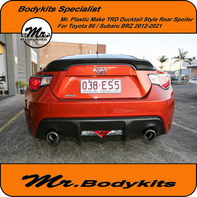 Solid Quality Made TRD Ducktail Spoiler Wing For Toyota 86/ Subaru BRZ 12-21 By Mr Bodykits