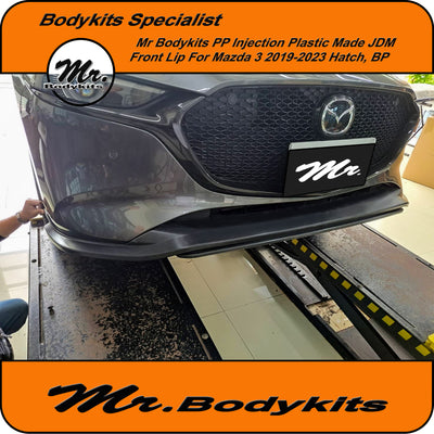 Mr Quality PP Injection Plastic Made JDM Style Front Lip For Mazda 3 2019-2025 Hatch BP