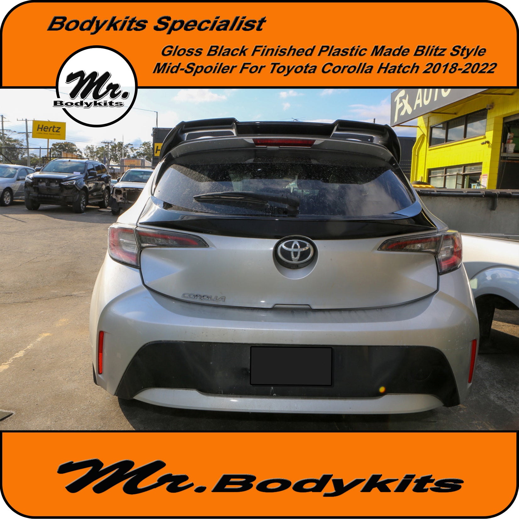 Fits 19-25 Toyota GR Corolla Hatchback Blitz Roof Spoiler Fits 19-25 Toyota GR Corolla Hatchback Blitz Roof Spoiler