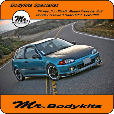 PP Injection Plastic Mugen Front Lip Suit Honda Civic 3 Door Hatch EG 1992-1995