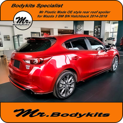 Mr Plastic Made OE Style Roof Spoiler For Mazda 3 2014-2018 BM BN Hatchback