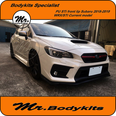 PU Plastic STi Front Lip Suit Subaru WRX/ STi 2018-2019 Current Models/ V1 / V2