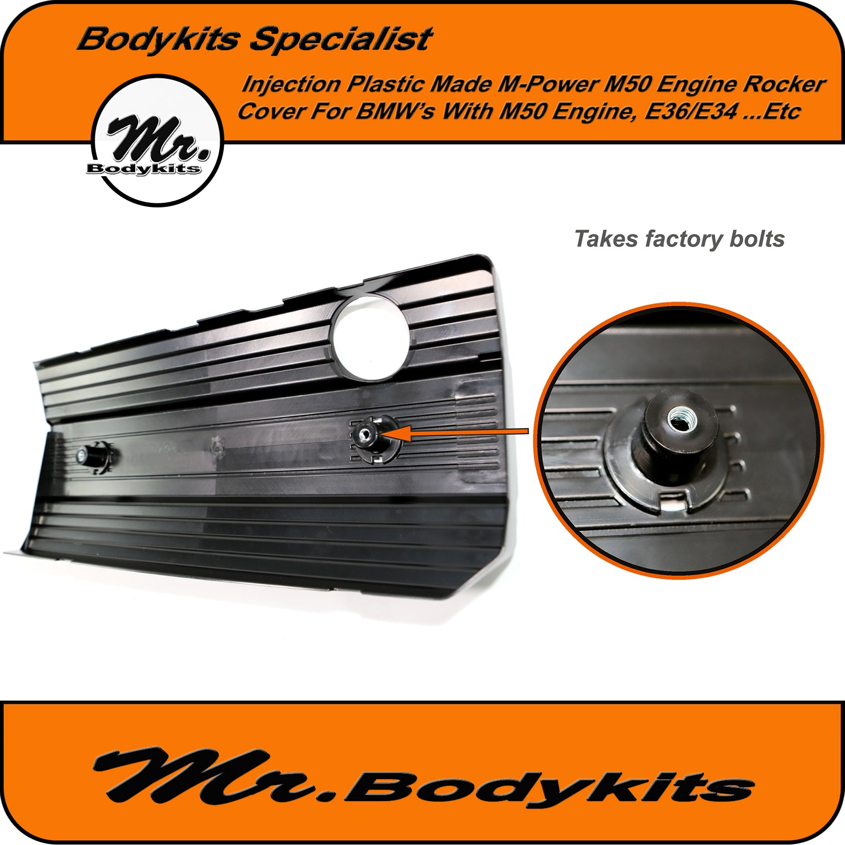 Plastic Made M-Power M50 Engine Rocker Cover For BMW With M50 Engine ...