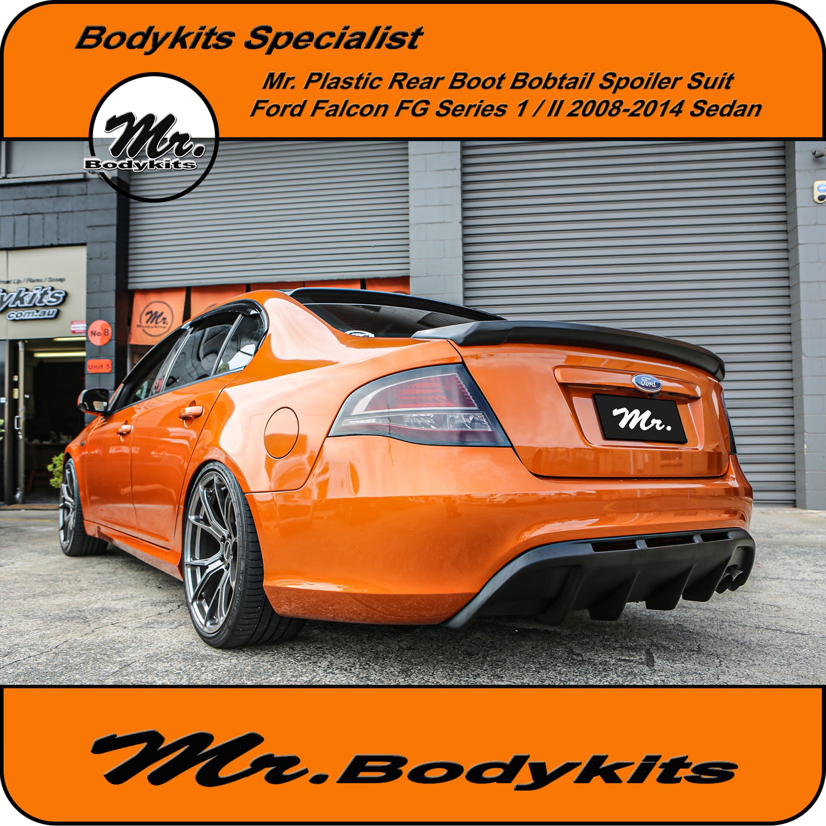 Plastic Rear Boot Spoiler For Ford FG Falcon XR6 / XR8 / XT / G6 / G6E ...