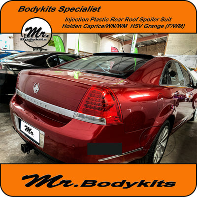 V1 Roof Spoiler - Holden WM WN Caprice Statesman HSV Grange (Unpainted Matte Black / Gloss Black) - Designed by Mr Bodykits