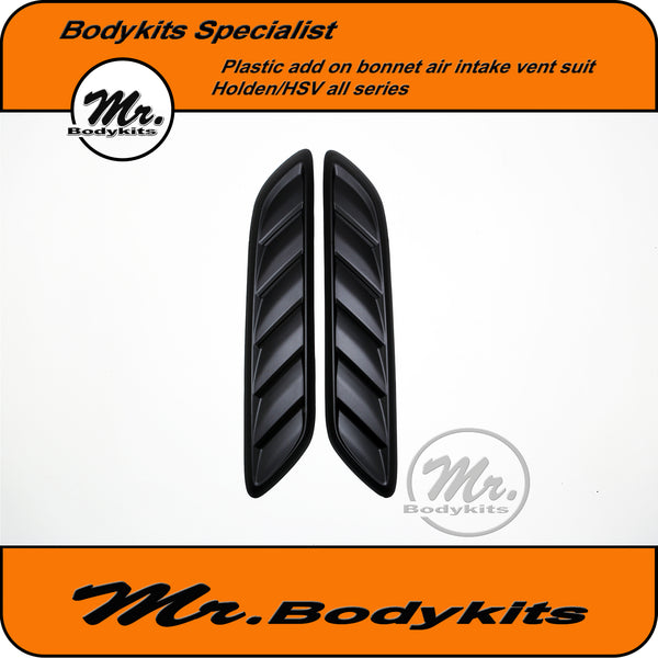 Pares De Embellecedores De Salidas De Aire De Guardabarros Genuinos Holden Para VF Commodore SS Y SV6 - Negro Phantom