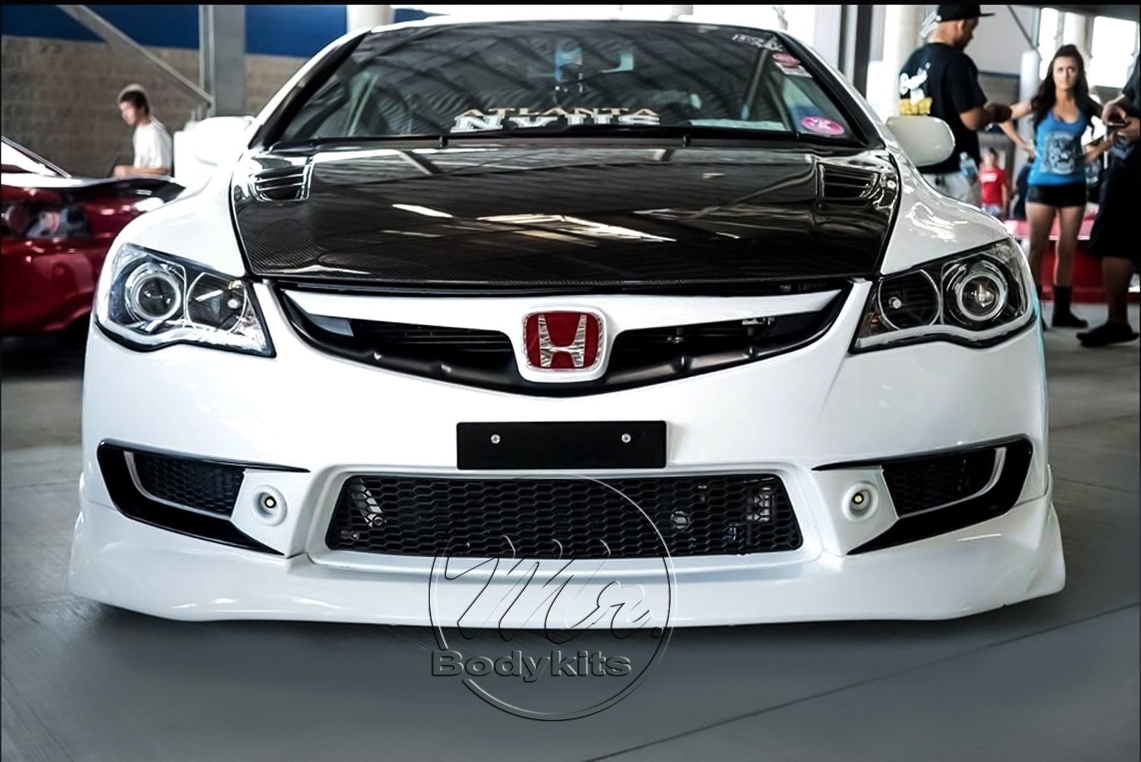 Fn2 Type R R1 Bumper For Honda Civic Factory/Type R Bumper FD2 Type-R optional LED lights ...