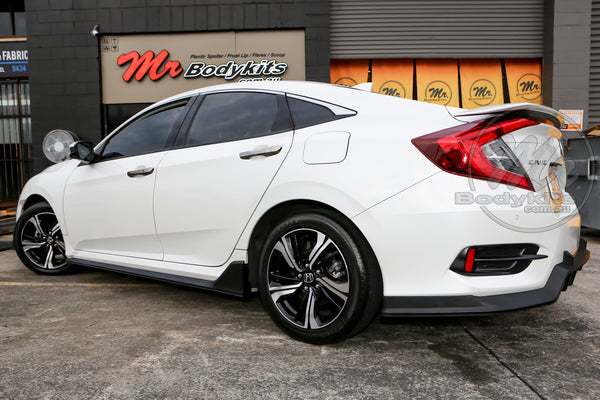 Gloss Black Side Skirt Extension Kit – For Honda Civic Hatchback/Sedan 2017-2023