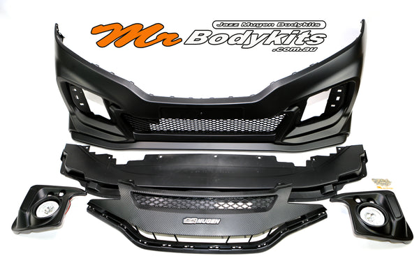 Mugen Style Full Replacement Front Bumper & Foglights & DRL Lights
